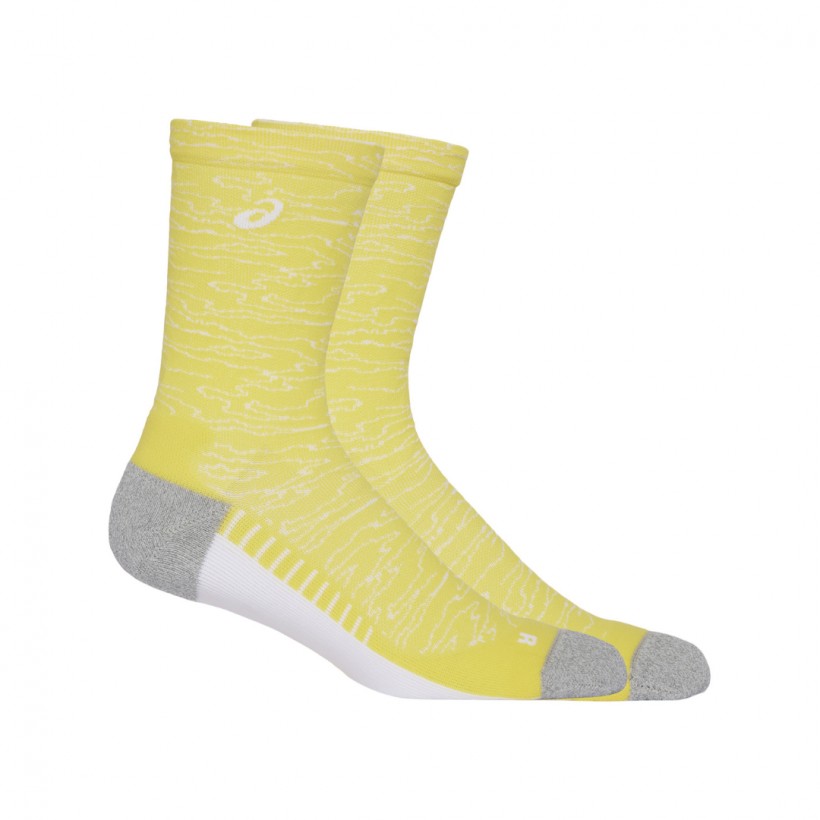 Chaussettes Asics Performance Run Crew Jaune Blanc