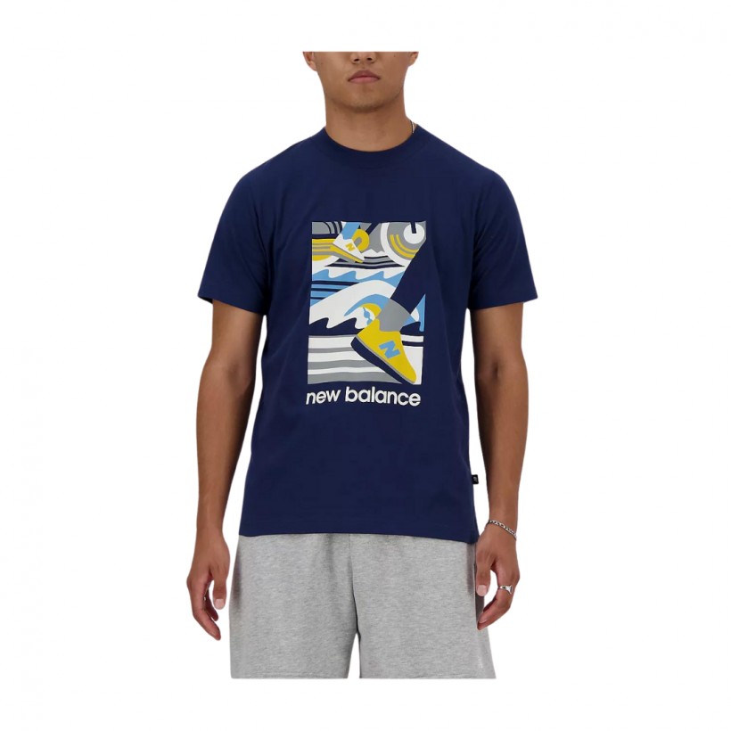 Camiseta New Balance Sport Essentials Triathlon Azul Marinho