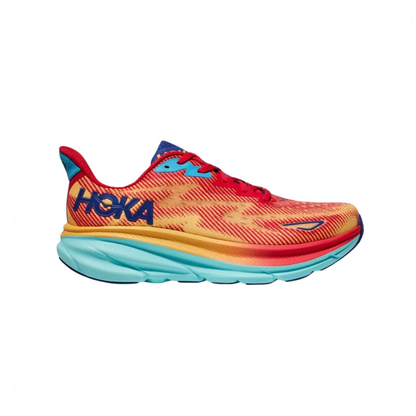 Sneaker Hoka Clifton 9 Orange Blau SS24 Frau