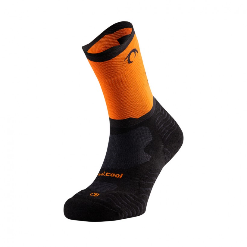 Calcetines Lurbel Rise Five Negro Naranja