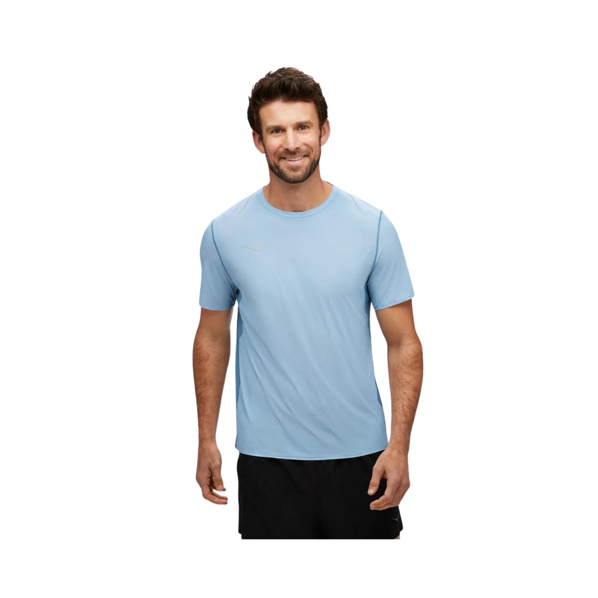 Hoka Airolite Kurzarm-Blau-T-Shirt, Größe M
