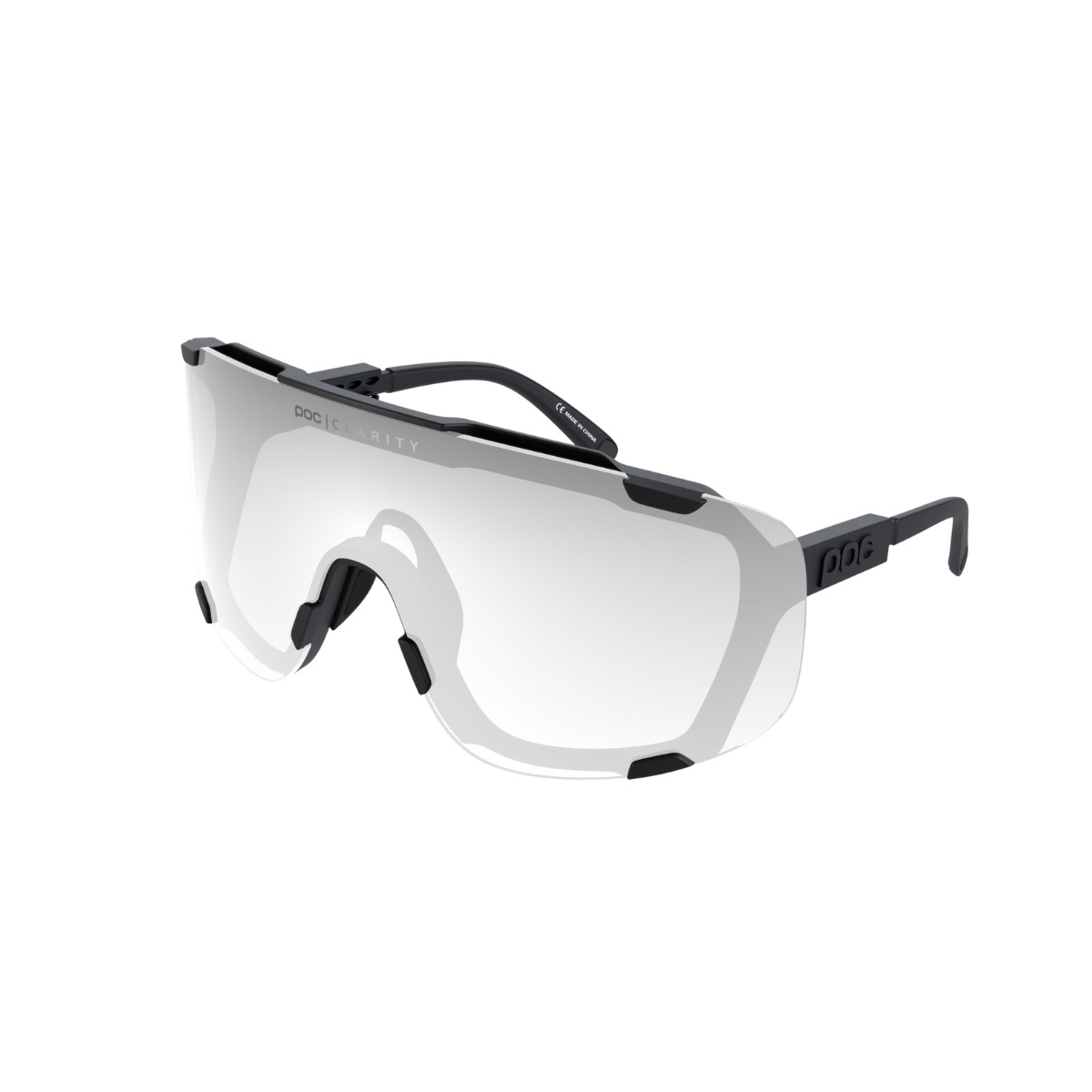 POC Devour Photochromic Brille Schwarze transparente Linse