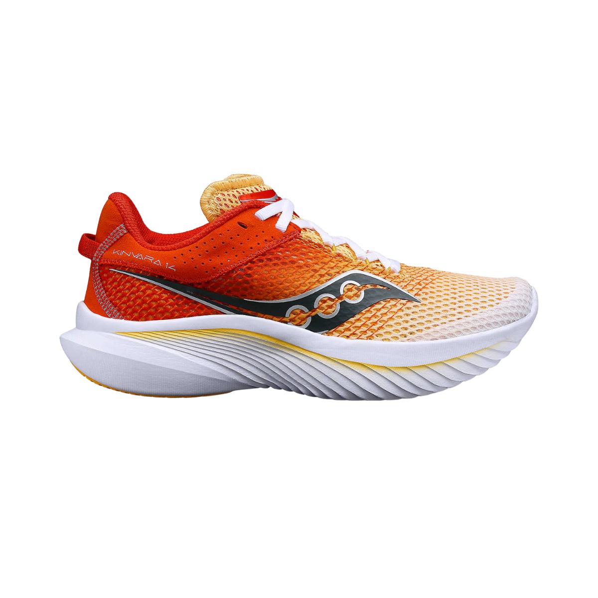 Zapatillas Saucony Kinvara 14 Amarillo Rojo SS24 Mujer