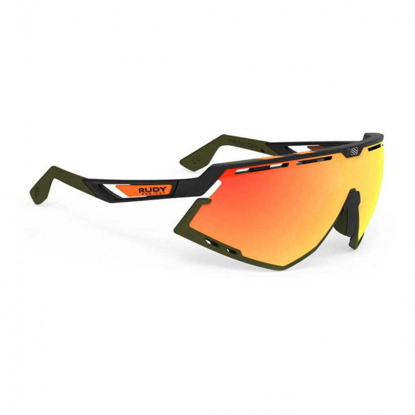 Gafas Rudy Project Defender Negro Mate - Oliva Multilaser Naranja