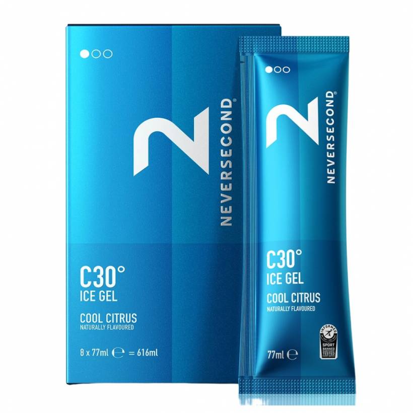 Neversecond C30 Ice Gel Gel fresco agli agrumi 77 ml | 8 unità