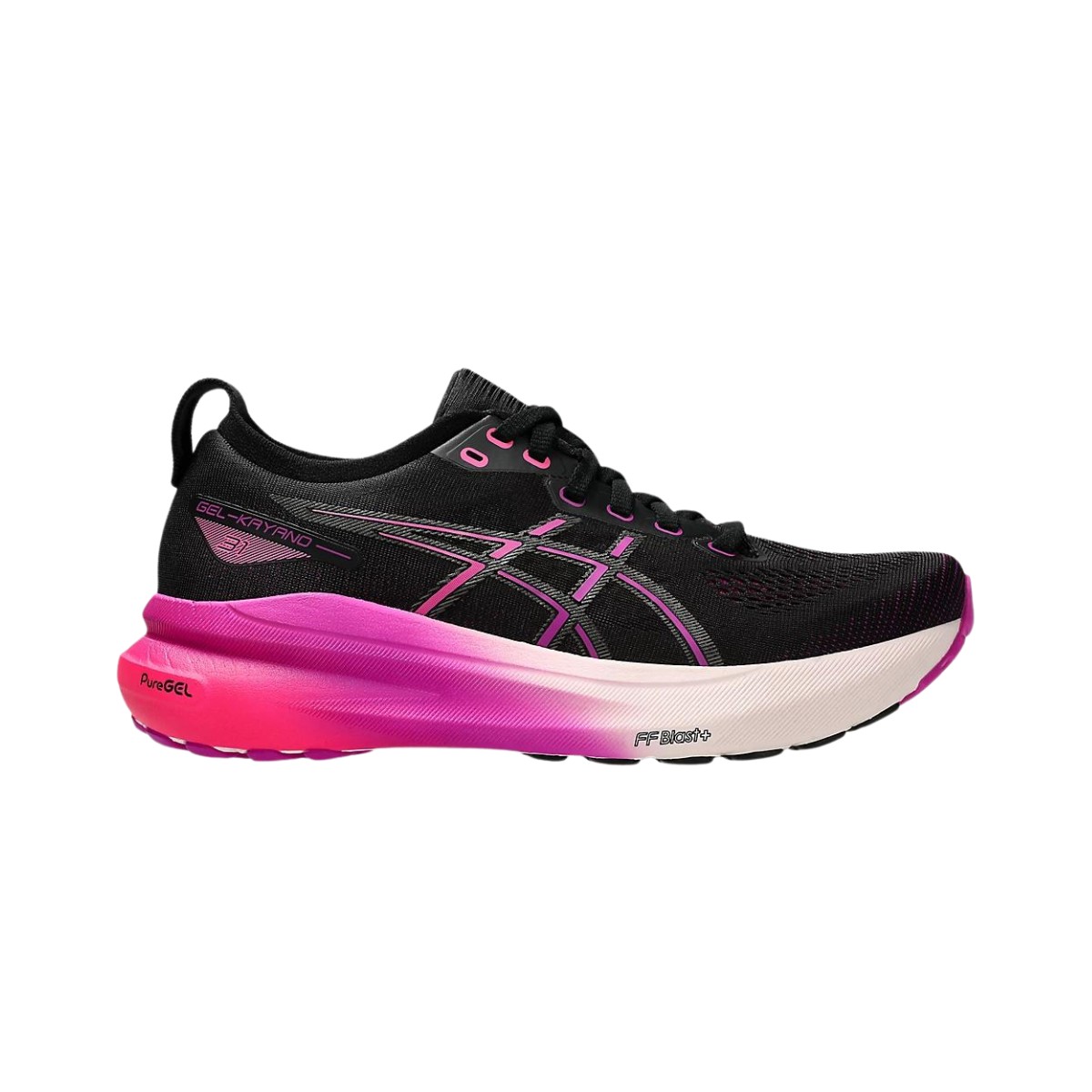 Asics Gel-Kayano 31 Schwarz Rosa AW24 Damen Laufschuhe, Größe 40 - EUR