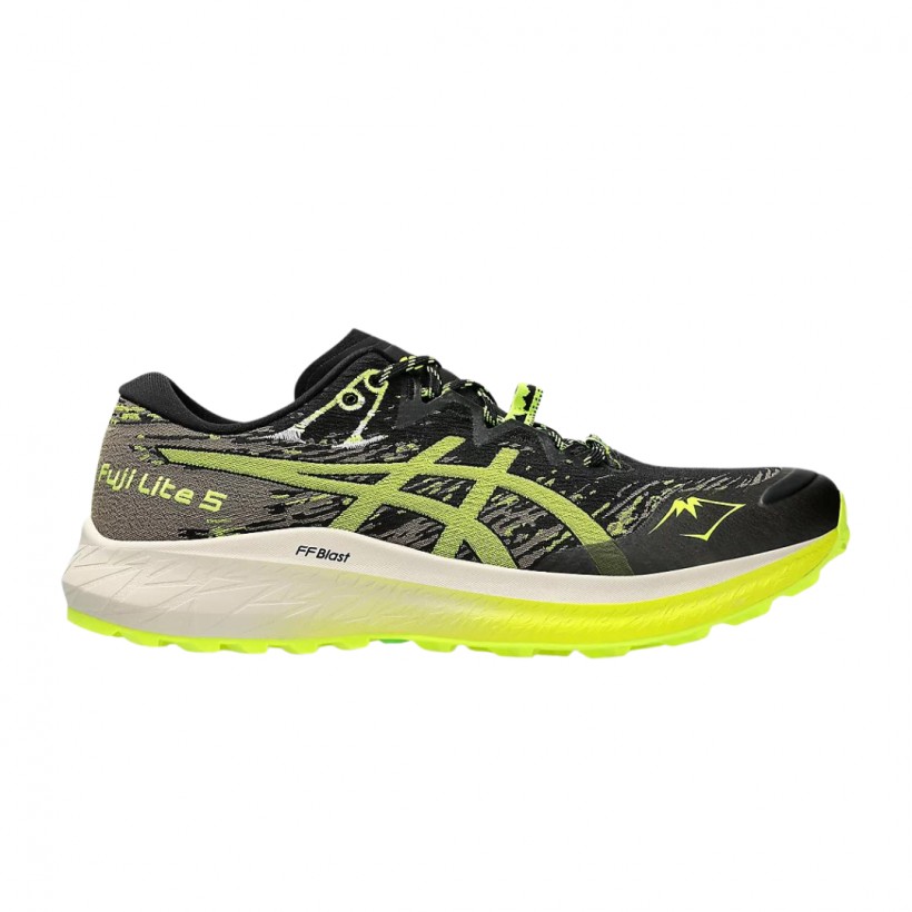 Asics Fuji Lite 5 Schwarz Gelb AW24 Laufschuhe Leichte und nachhaltige Traktion