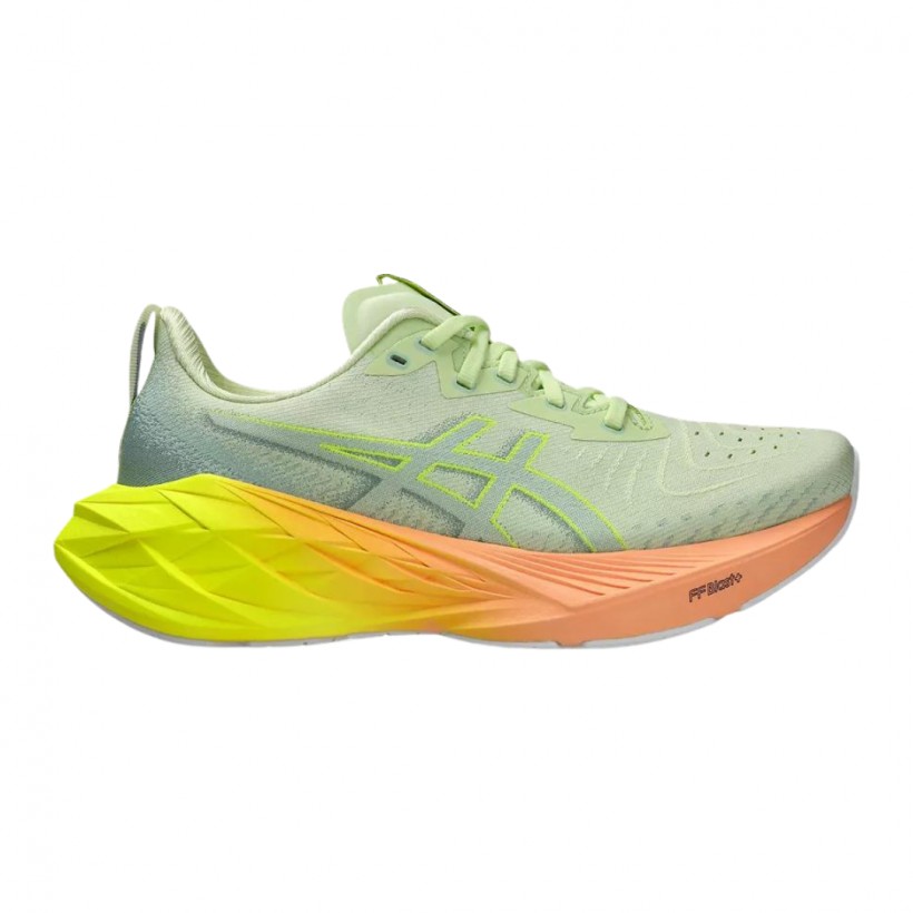 Zapatillas Asics Novablast 4 Paris Verde Amarillo 