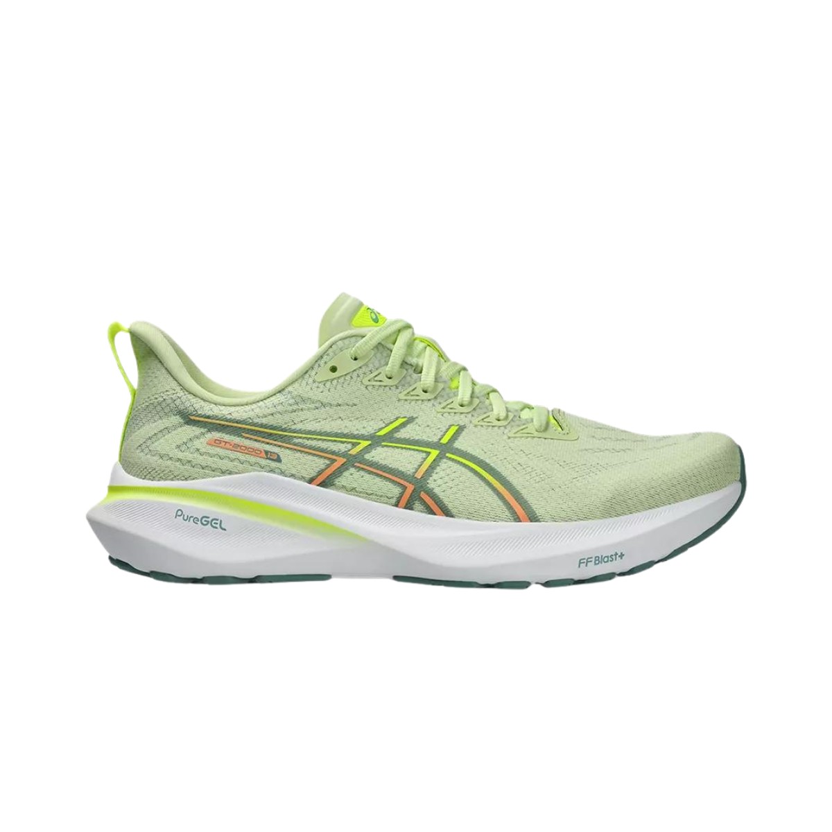 Asics GT-2000 13 Grün Gelb AW24 Schuhe, Größe 46 - EUR