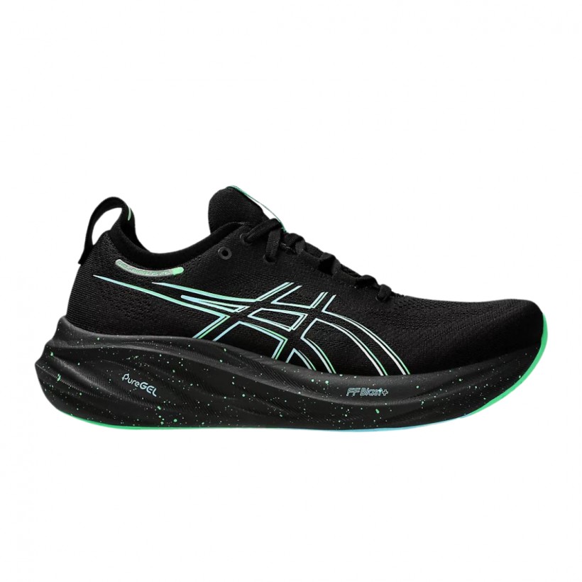 Asics Gel-Nimbus 26 Black Green AW24 Running Shoes
