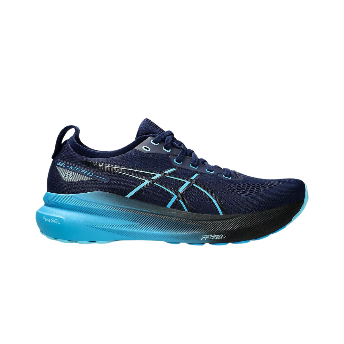 Asics Gel-Kayano 31 Blau Schwarz AW24 Laufschuhe, Größe 44,5 - EUR