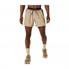 Asics Fujitrail All Over Print 5IN Beige Shorts