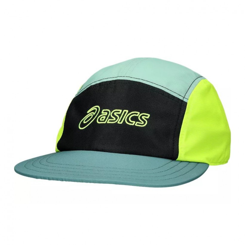 Asics 5 Panel Cap Black Green