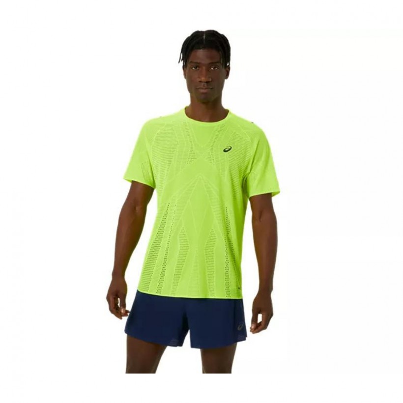 Asics Metarun SS Short Sleeve Yellow T-Shirt