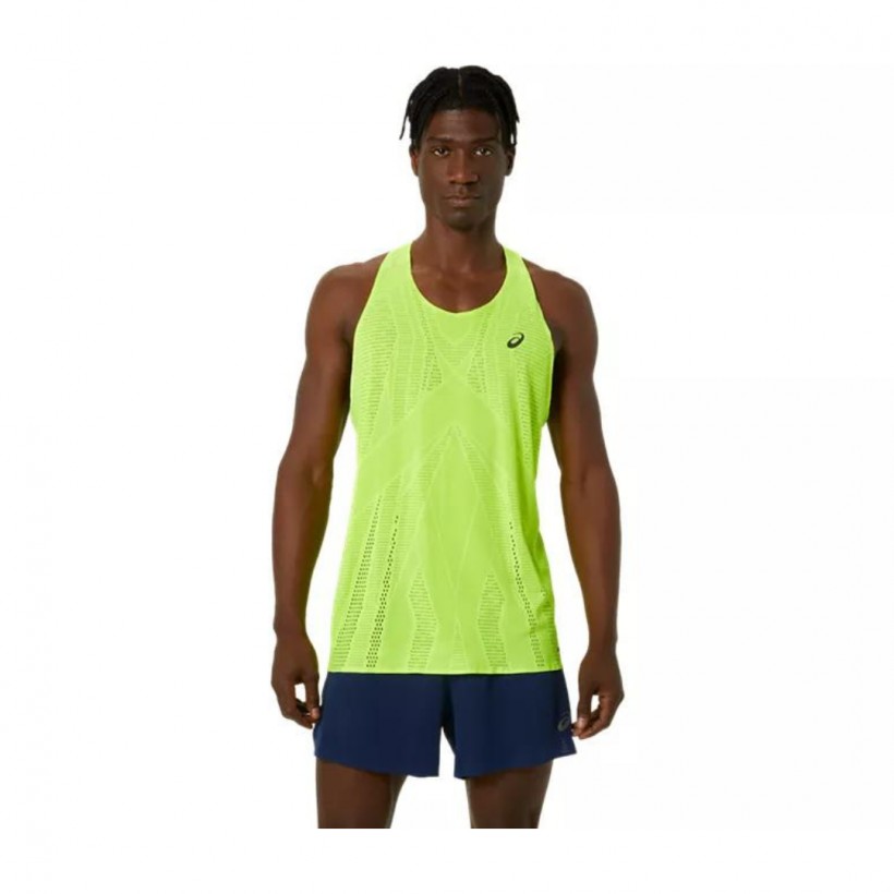 Asics Metarun Singlet Sleeveless T-shirt Yellow