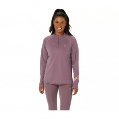 Asics Icon 1/2 Zip Long Sleeve Purple Women's T-Shirt