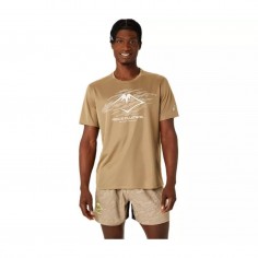 Asics Fujitrail Logo SS Short Sleeve T-Shirt Brown