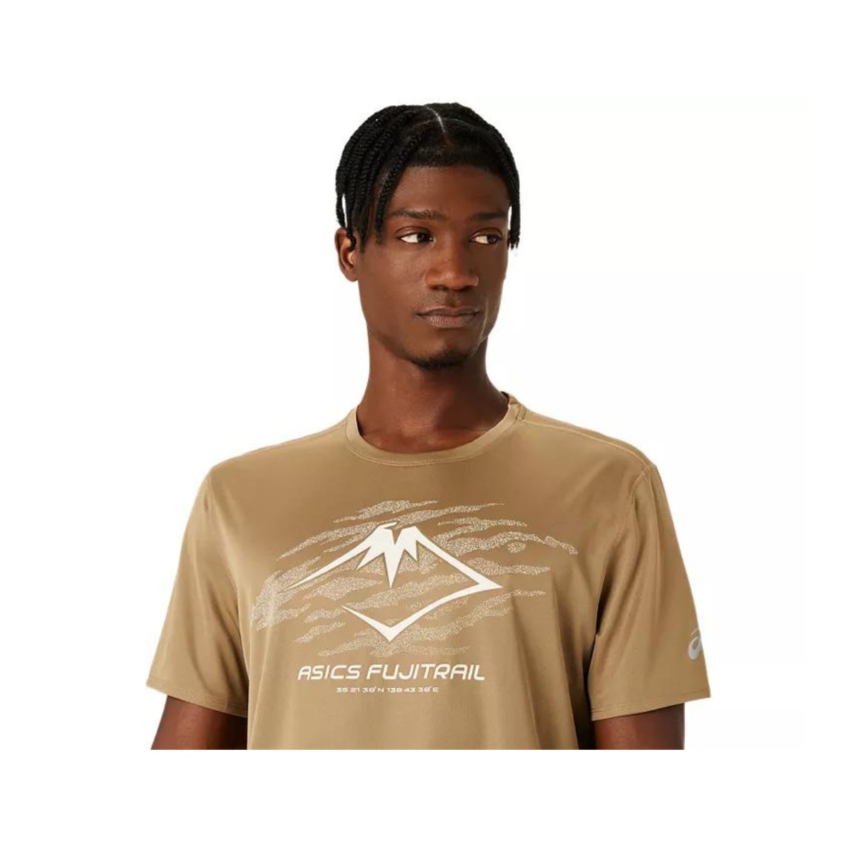 Asics t shirt marron online