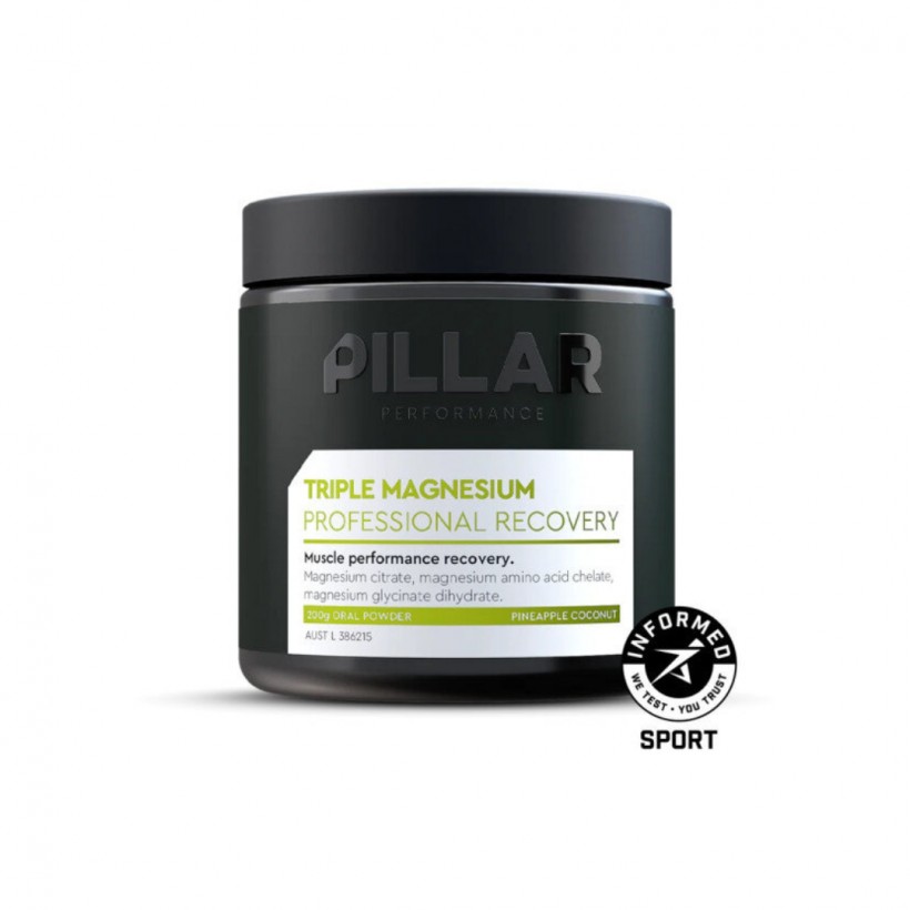 Pillar Performance Dreifach Magnesium Professionelle Ananas Kokosnuss Erholung 200g