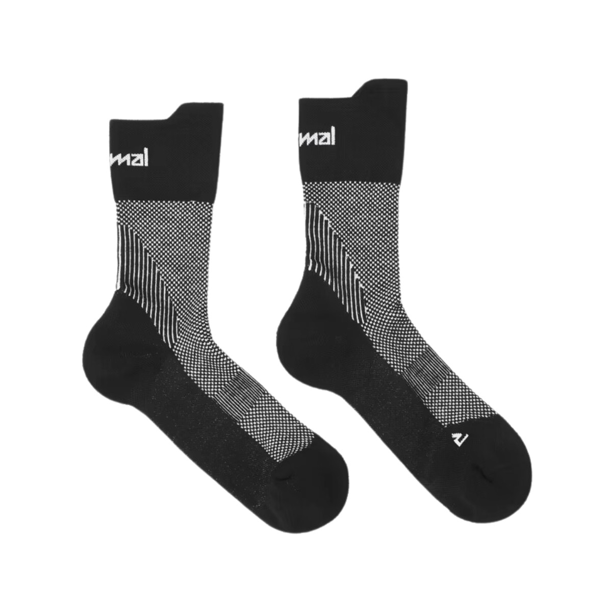 NNormale Rennsocken Schwarz Weiß, Größe M