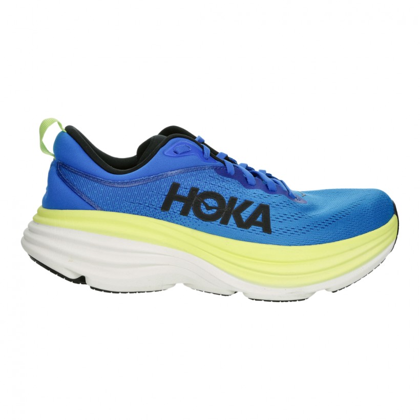 Hoka Bondi 8 Blau Gelb  Schuhe