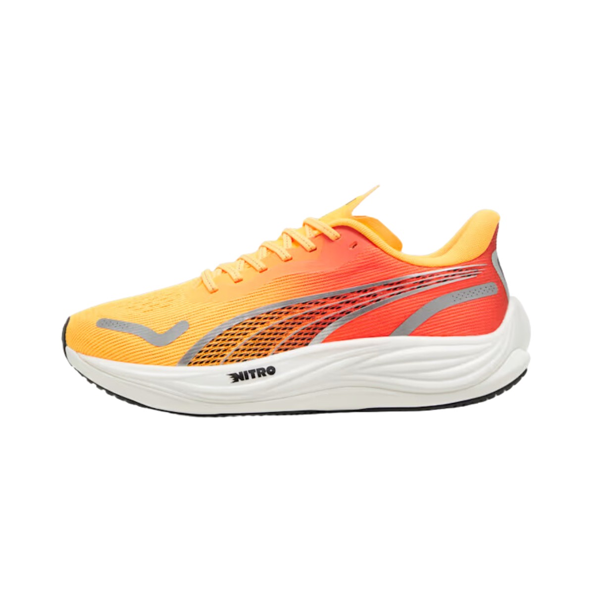 Puma Velocity Nitro 3 Fade Orange AW24 Schuhe, Größe 42 - EUR