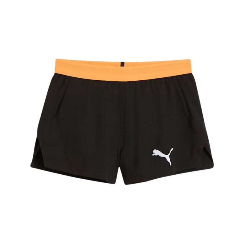 Puma Run Ultraweave Velocity Shorts Black Yellow Women