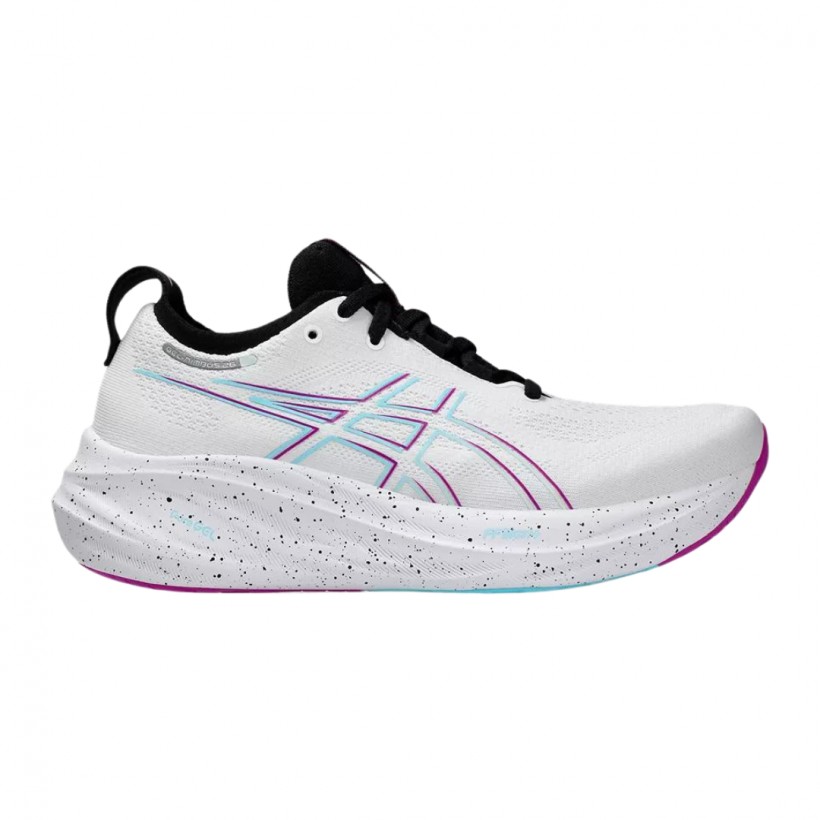 Asics Gel-Nimbus 26 Weiß Lila  Damen Laufschuhe