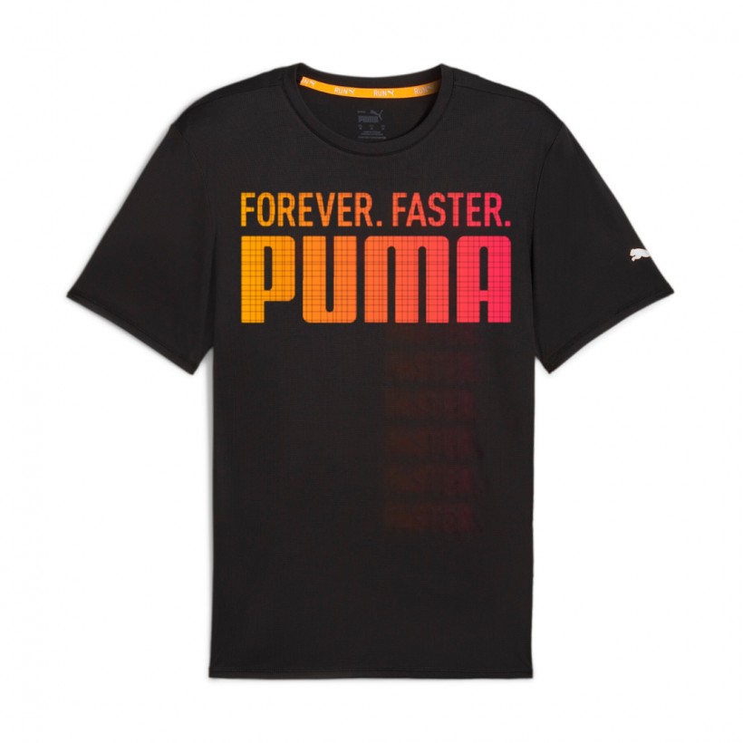 Puma Run Fav Forever Faster Short Sleeve T-Shirt Black Orange