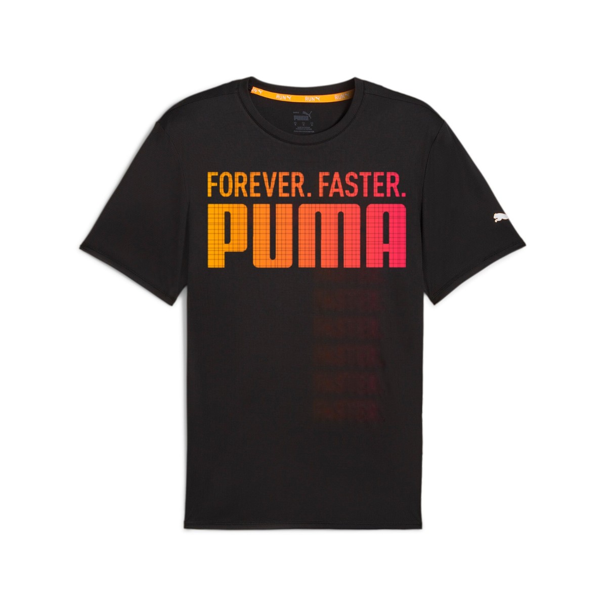 Puma Run Fav Forever Faster Kurzarm-T-Shirt Schwarz Orange, Größe S