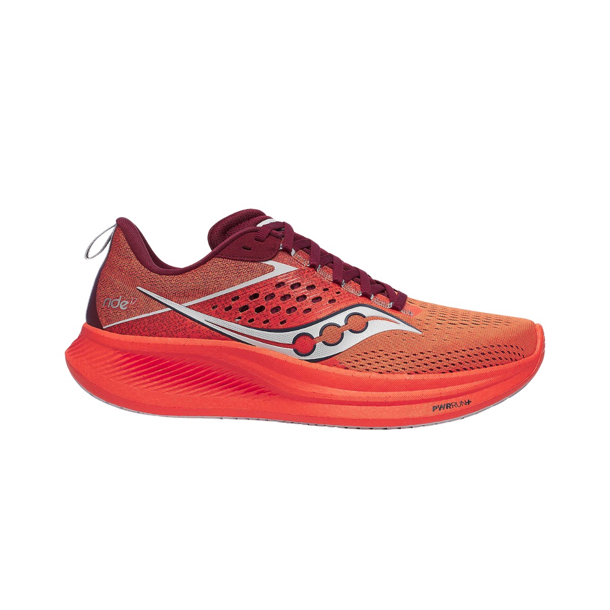 Saucony Ride 17 Rot AW24 Schuhe, Größe 44 - EUR