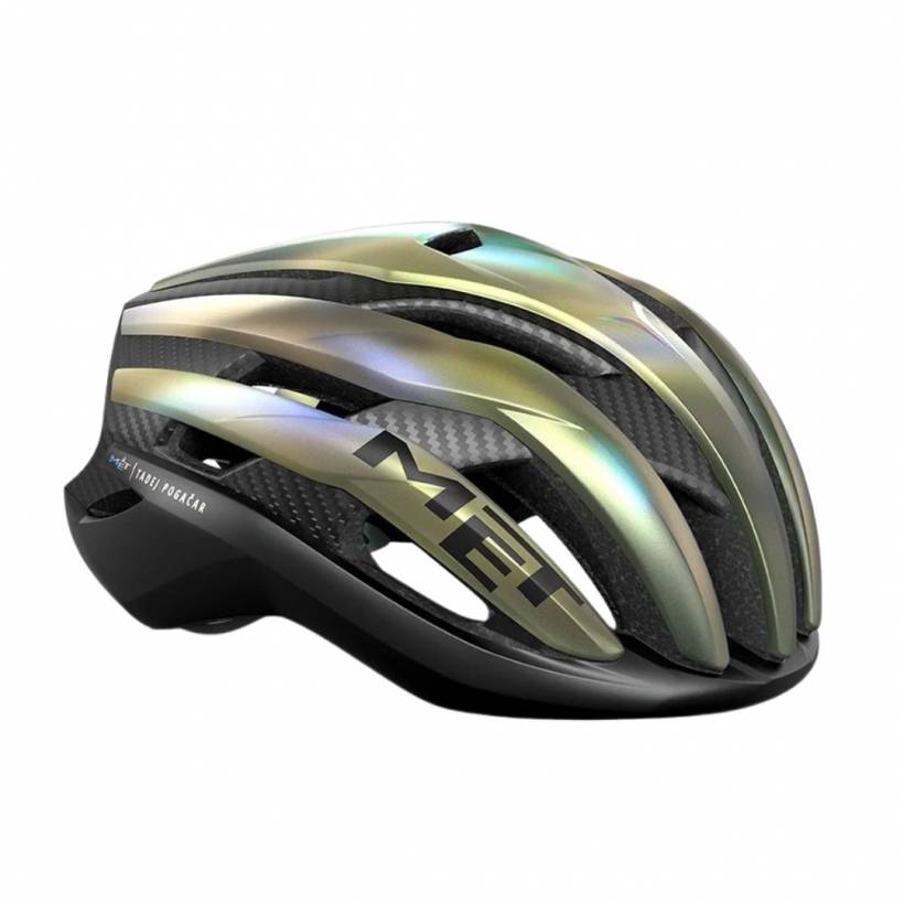 MET Trenta 3k Carbon MIPS Tadej Pogacar Edition ll Helm Grün