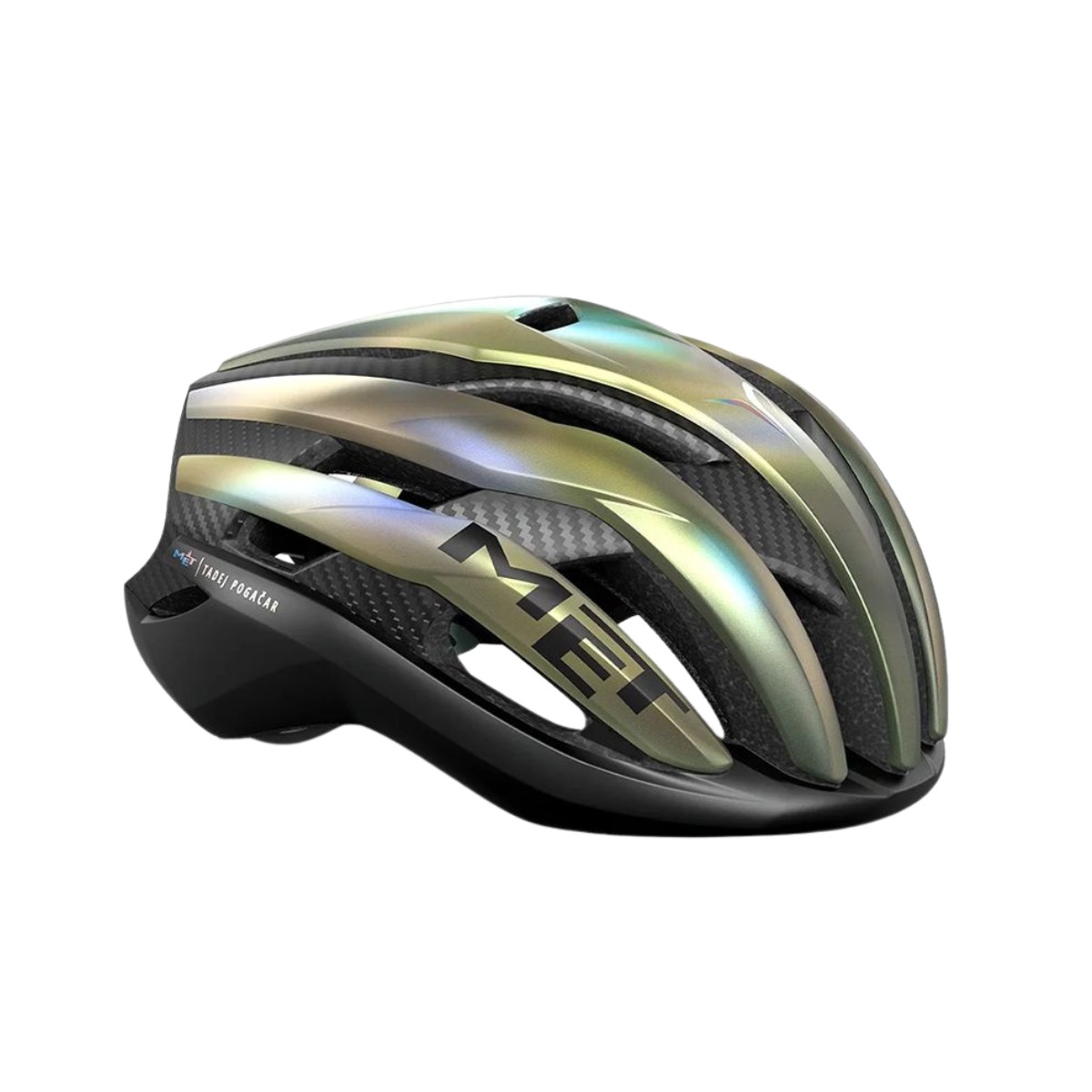 MET Trenta 3k Carbon MIPS Helm Limited Edition Pogacar ll Green 2023, Größe M