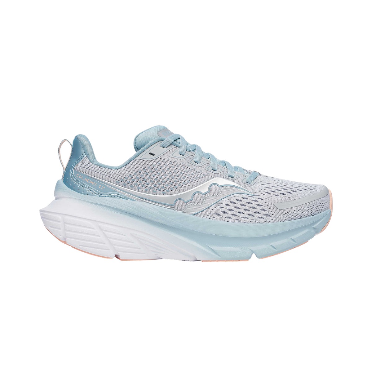 Zapatillas Saucony Guide 17 Gris Celeste AW24 Mujer