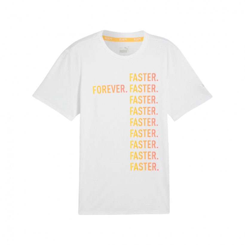 T-Shirt Puma Run Fav Forever Faster Short Sleeve White