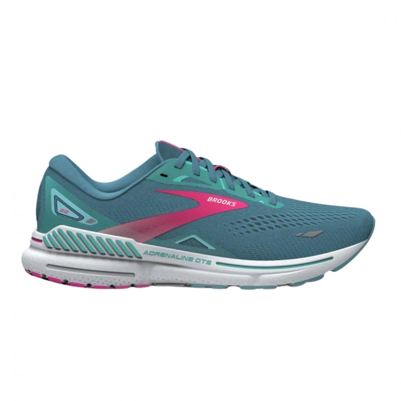 Baskets Brooks Adrenaline GTS 23 Turquoise Rose  Femme