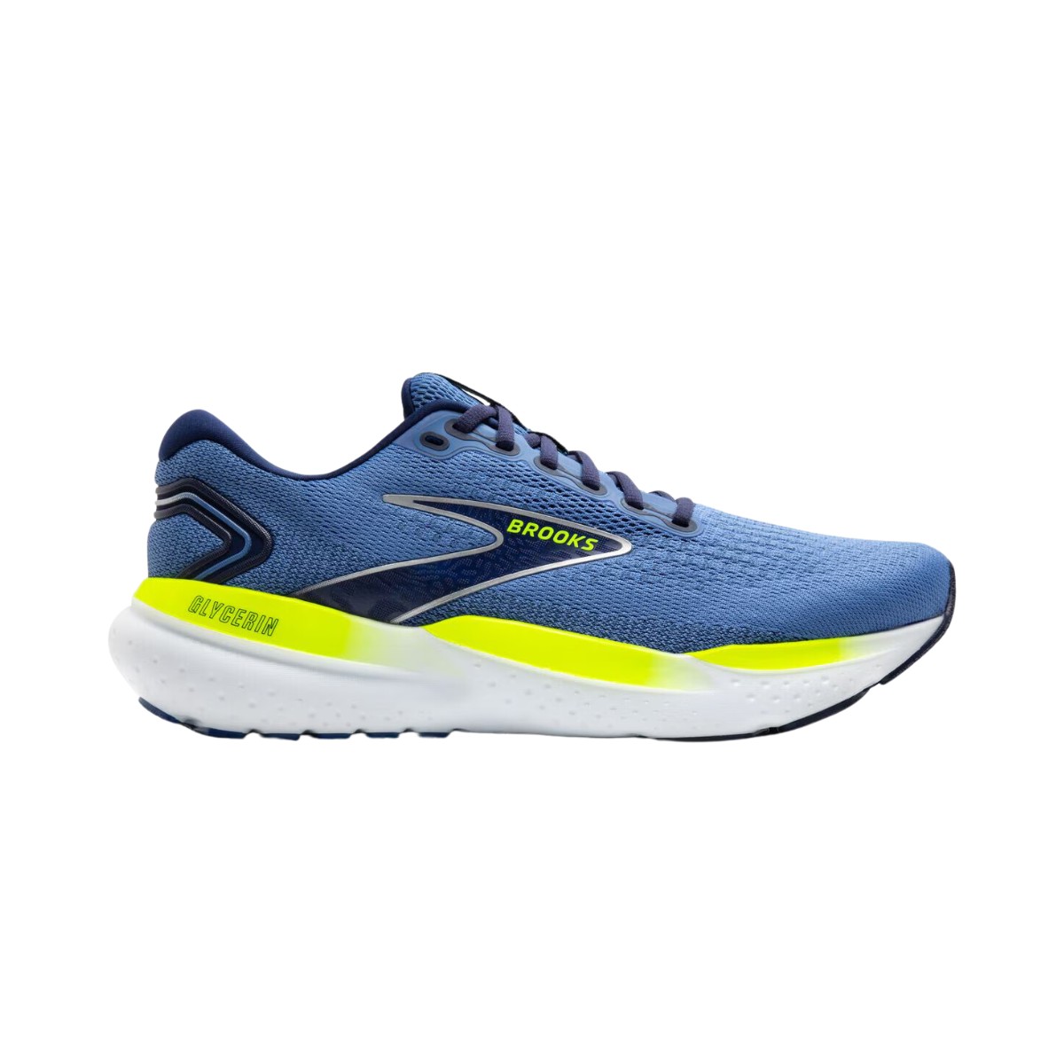 Brooks Glycerin 21 Blau Gelb AW24 Turnschuhe, Größe 44,5 - EUR