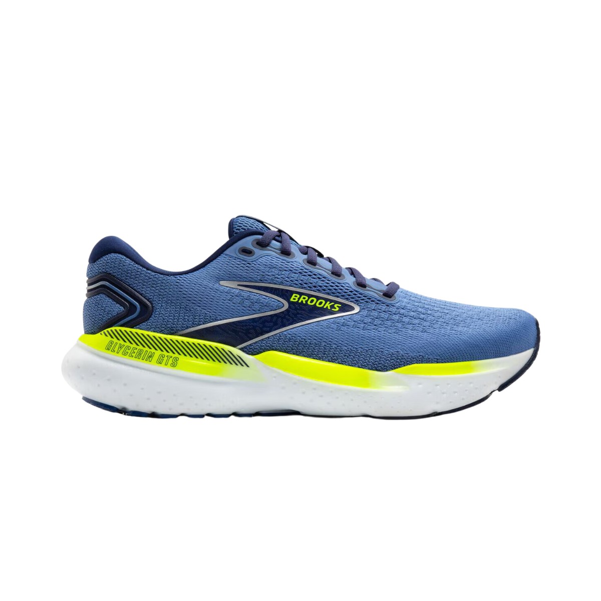 Brooks Glycerin GTS 21 Blau Gelb AW24 Schuhe, Größe 42,5 - EUR