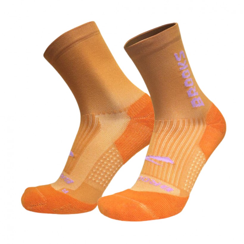 Socks Brooks Ghost Crew Orange Pink