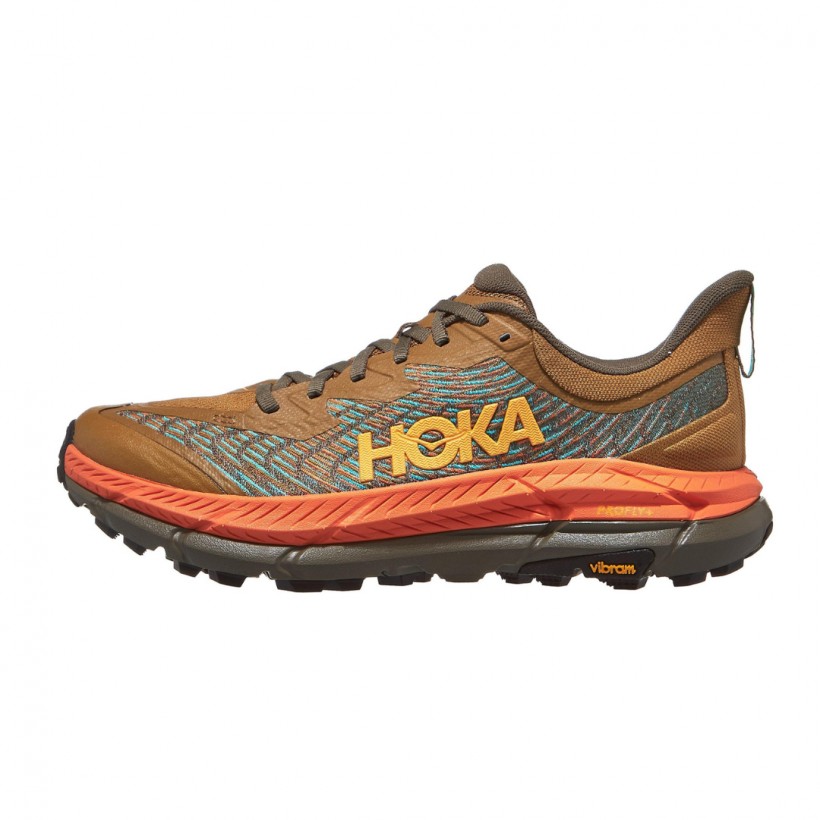 Buty Hoka Mafate Speed 4 Brązowo-Pomarańczowe