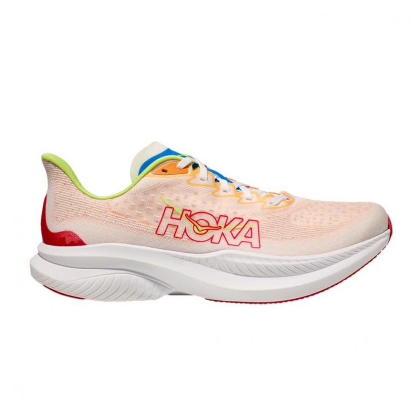 Shoes Hoka Mach 6 White Red AW24