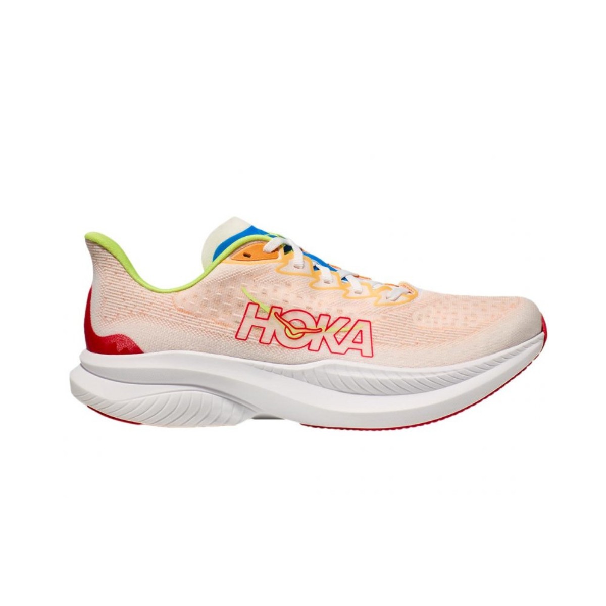 Zapatillas Hoka Mach 6 Blanco Rojo AW24