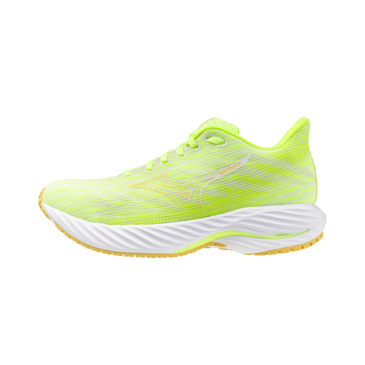 Turnschuhe Mizuno Wave Rider 28 Fluoreszierend Grün AW24 Damen, Größe 40 - EUR