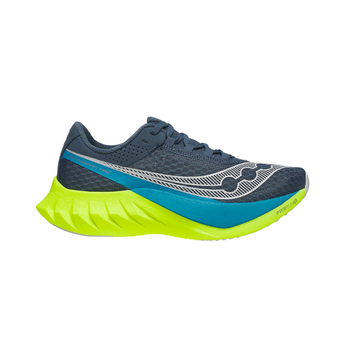 Saucony Endorphin Pro 4 Marineblau Grün AW24 Damen Laufschuhe, Größe 38,5 - EUR