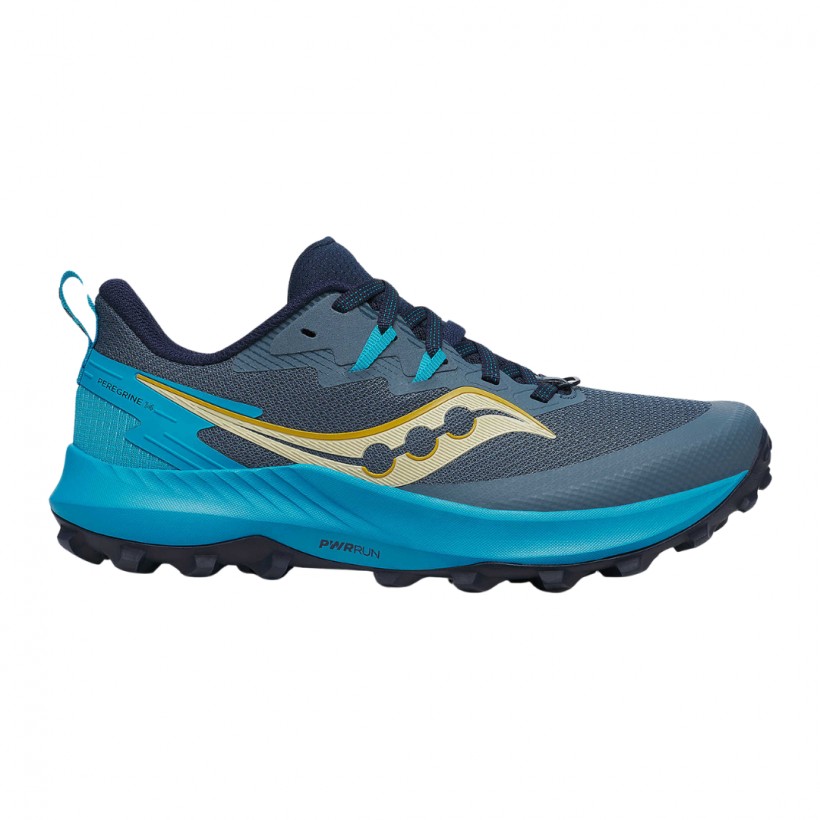 Baskets Femme Saucony Peregrine 14 Bleu Marine Marron