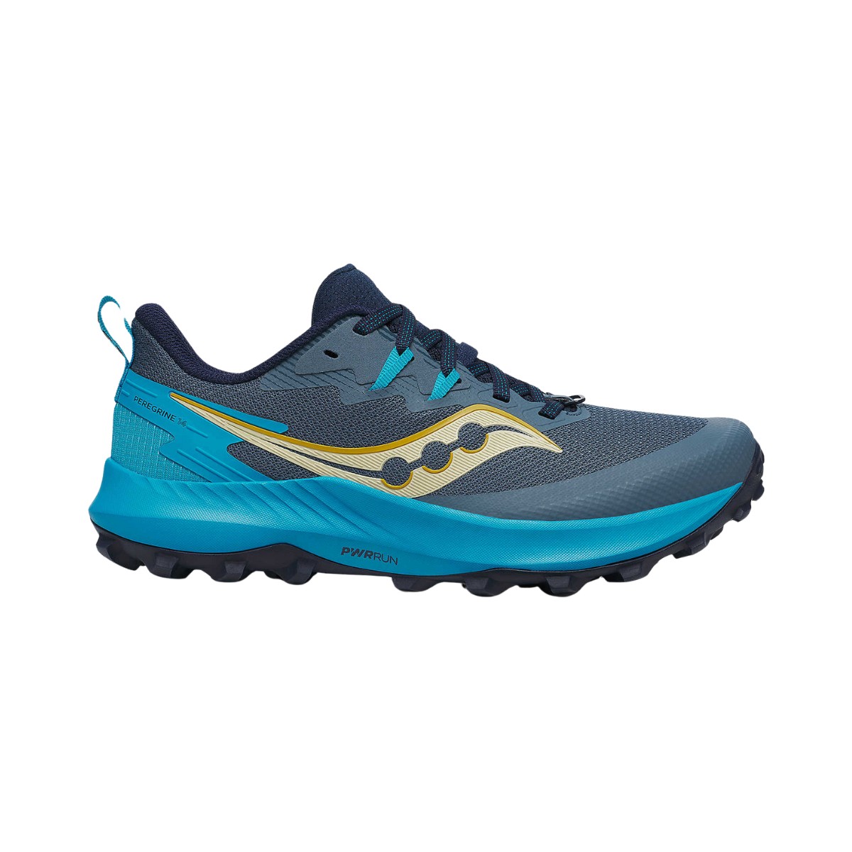 Saucony Peregrine 14 Marineblau Braun AW24 Damenschuhe, Größe 38,5 - EUR