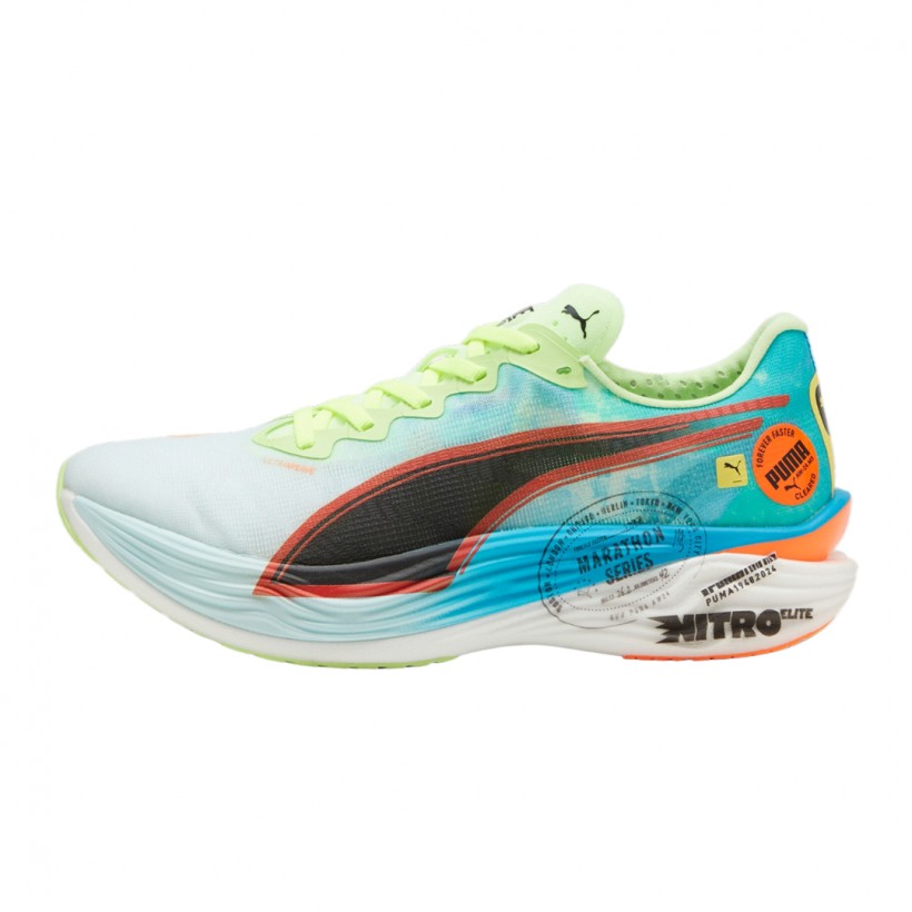 Shoes Puma Deviate Nitro Elite 3 Marathon Series Blue Green 