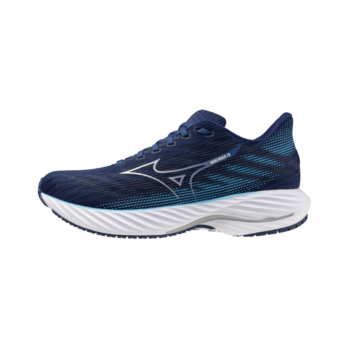 Mizuno Wave Rider 28 Marineblau AW24 Schuhe, Größe 44 - EUR