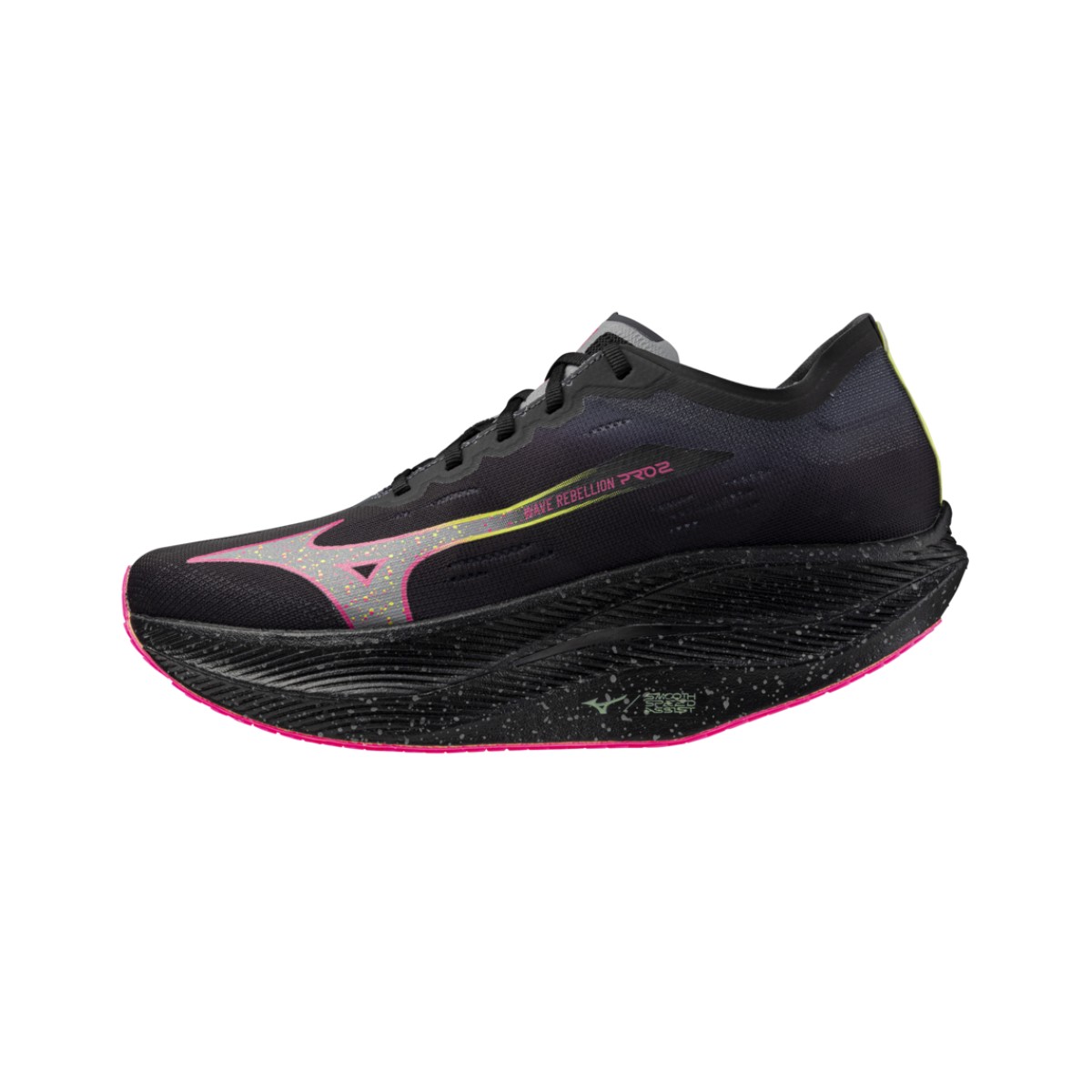 Mizuno Wave Rebellion Pro 2 Schuhe Schwarz Rosa AW24, Größe 42,5 - EUR