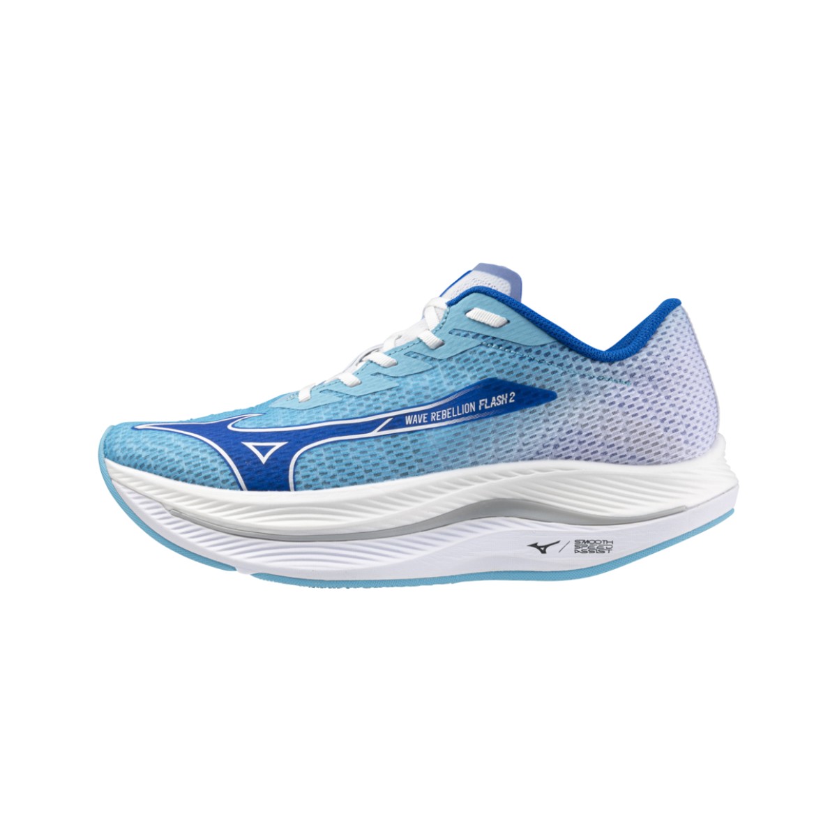 Mizuno Wave Rebellion Flash 2 Blau Weiß AW24 Schuhe, Größe 42 - EUR